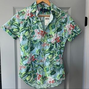 Polo Ralph Lauren SS Short Sleeve Standard Floral Oxford Button Down Shirt